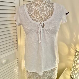 Anthropologie Odd Molly Love Compass White T-Shirt